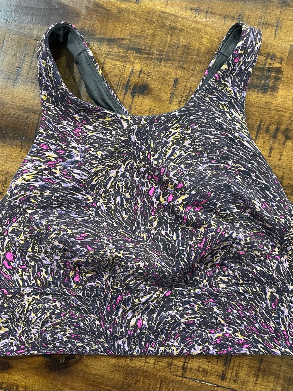 Lululemon Wunder Train Longline Bra C/D Cups Topography Multi Size 8